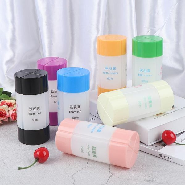 

bathroom container lotion travel bottle 4 in 1 set shampoo shower box kit containing empty refillable bottles storage & jars