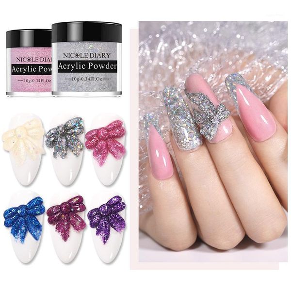 

acrylic powder infiltration sculpture colored three-in-on manicure nail set1