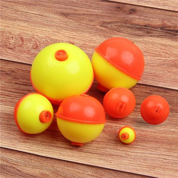 

fishing accessories 20pcs 0.5inch-2inch bobber buoy floating drift ball sea float abs plastic bright color for tackle