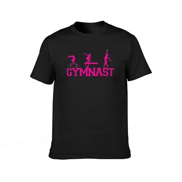 

men's t-shirts gymnast t shirts gift short sleeve casual funny cotton crewneck graphic men clothing oversized top, White;black