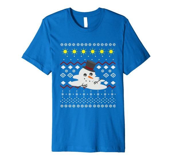 

ugly sweater melted snowman shirt, White;black