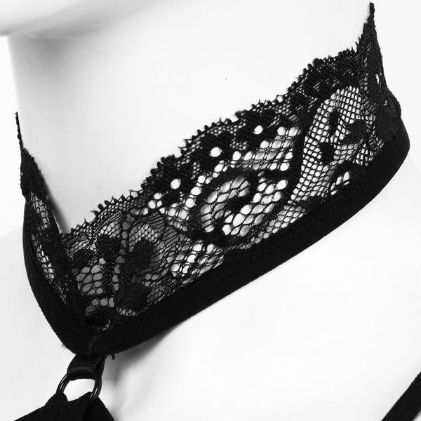 

bras women's erotic lingerie see through sheer lace bra bralettes halter neck elastic shoulder straps nipple splits wire-haf4, Red;black