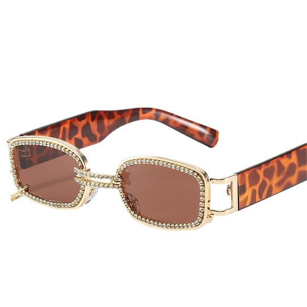 

sunglasses retro metal punk women luxury diamond fashion small rectangle men sun glasses brand designer shades uv400, White;black