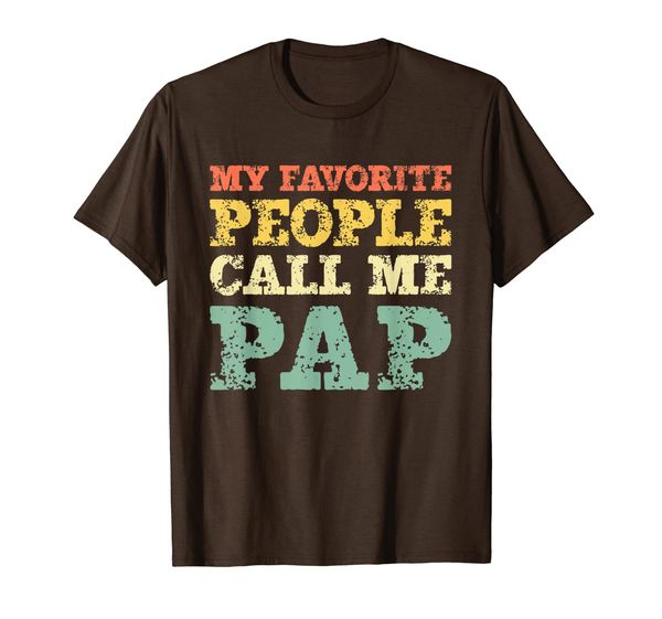

my favorite people call me pap vintage gift t-shirt, White;black