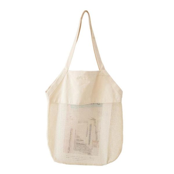 

storage bags reusable produce bag portable toy tote fruit carrier net environment-friendly canvas shopping