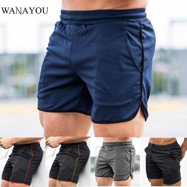 

summer men quick dry running shorts,outdoor sports hiking training sweatpants,flexible jogging gym male fitness shorts, Black;blue
