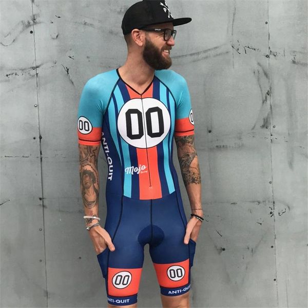 

racing sets love the pain professional team men triathlon suit cycling jersey skinsuit jumpsuit clothing short sleeve set 9d, Black;blue