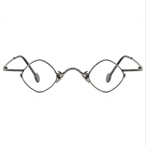 

fashion sunglasses frames small diamond retro trend punk ultra-small frame glasses hip hop street shooting for men women matched myopia, Black