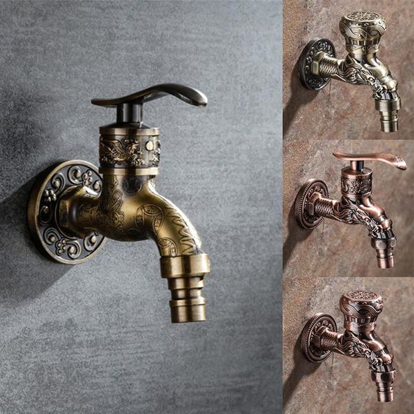 

antique faucet zinc alloy laundry wall mount washing machine kitchen outdoor garden nozzle for bathroom sink faucets