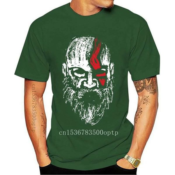 

men's t-shirts god of war kratos t shirt old man face, White;black