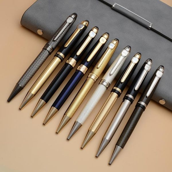 

ballpoint pens metal pen luxury gold clip rollerball 1.0mm black ink refill office school stationery gift, Blue;orange