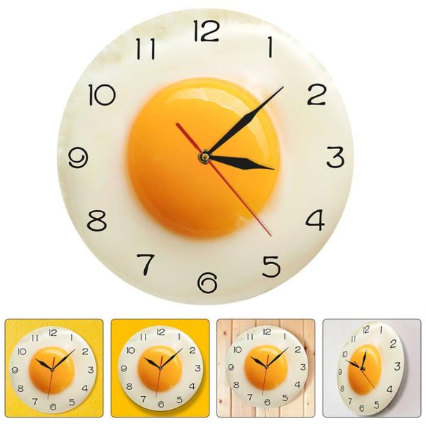 

creative poached egg wall clock modern living room home decor supplies clocks