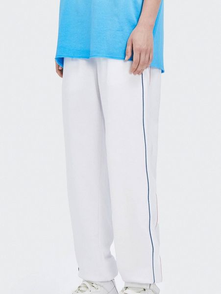 

men contrast binding drawstring sweatpants 7410#, Black