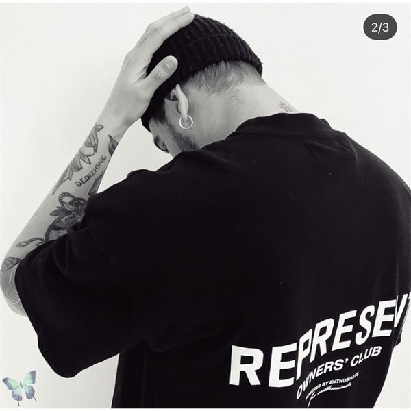 

represent t-shirt solid t shirt men women oversized 100% cotton tees 210420, White