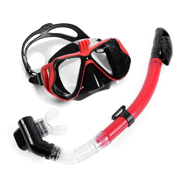 

dry snorkel mask set snorkeling gear foldable goggles antifog glass for swimming diving masks