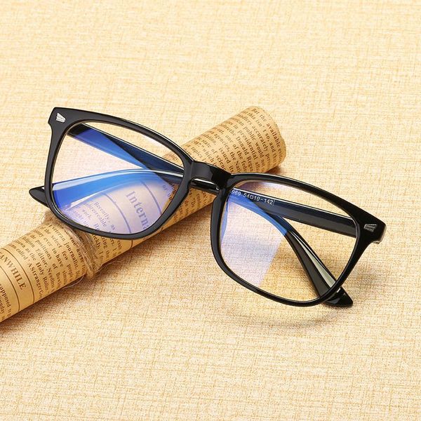 

fashion sunglasses frames classic square eyeglasses for women vintage clear prescription eye glasses frame men plastic, Black
