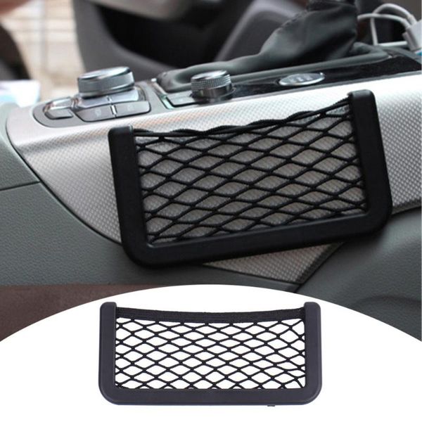 

car organizer net pocket storage bag seat side back phone holder 1pcs