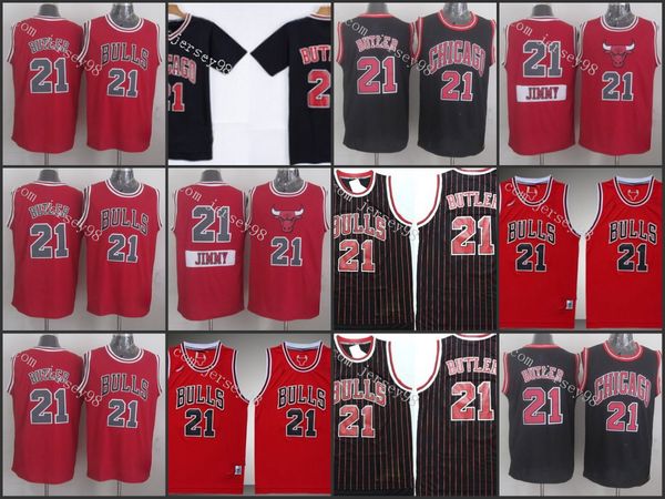 

chicago bulls black #21 jimmy butler green jersey