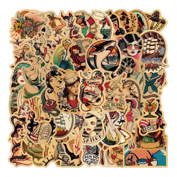

gift wrap 50/100pcs personality retro girl stickers for notebook stationary scrapbooking material vintage sticker aesthetic craft supplies