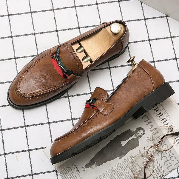 

dress shoes driving piergitar men fashion leather casual loafers black man men's genuine luxury mens for lether