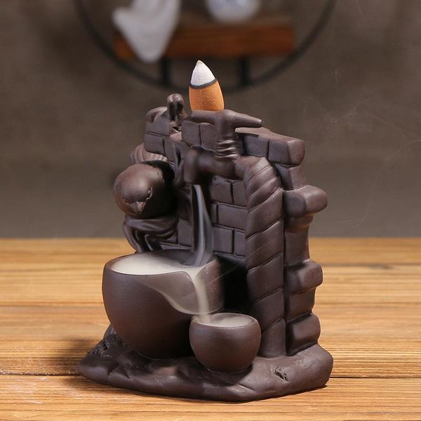 

sachet bags backflow incense burner bird drinking design cones holder incenso queimador home office bouddha decoration + 10pcs