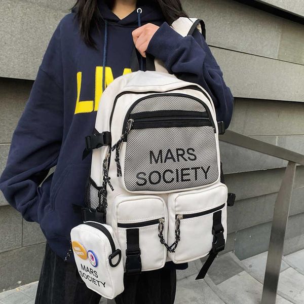 

backpack nylon-proof woman multi-man man-pocket unistravel bag net printed