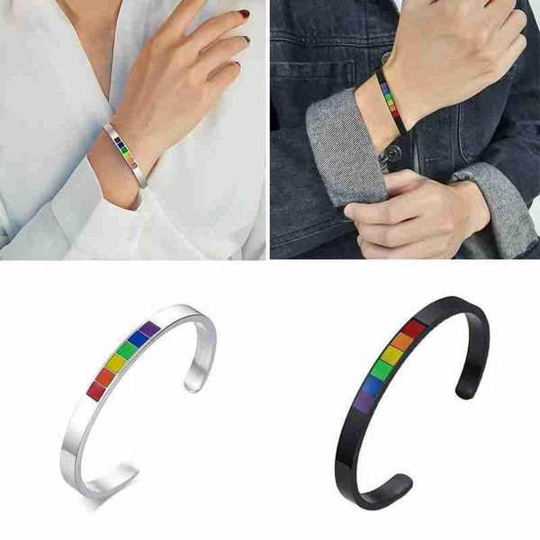 MM Pride Brangle браслеты лесбиянка гей -эмаль из нержавеющей стали модные украшения