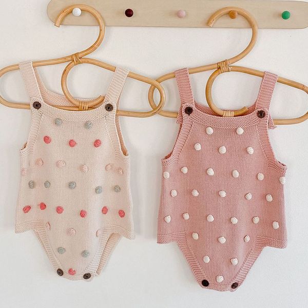 

infant baby boys girls knit braces rompers clothing spring autumn kids boy girl sleeveless clothes 210429, Blue