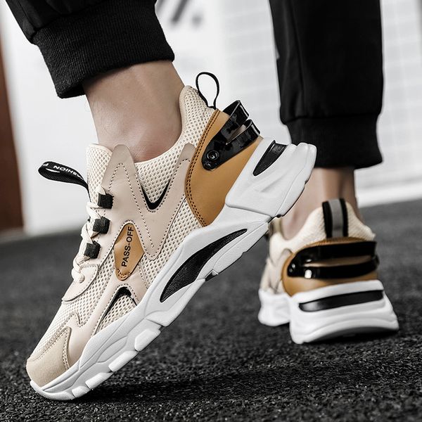 

wholesale summer mesh womens mens running shoes breathable black white beige gray jogging sports trainers sneakers code: 65-727 size eur 39-