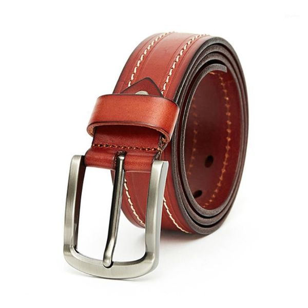 

belts men belt vegetable leather waist vintage cummerbund layer casual, Black;brown
