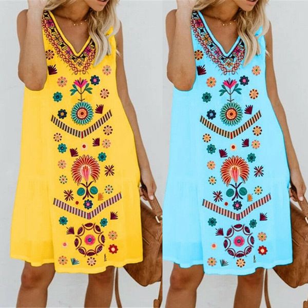 

plus size women's floral printed cotton dress summer sleeveless v neck long shirt ladies casual dresses s-3xl, Black;gray