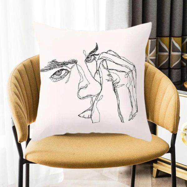 

pillow case men and women fashion sketch kissing pillowcase office polyester printing throw pillowcases s6n3