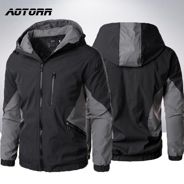 

men's jackets autumn winter hooded cargo jacket men hoodies bomber pilot windbreaker hip hop streetwear male casual outwear 5xl, Black;brown