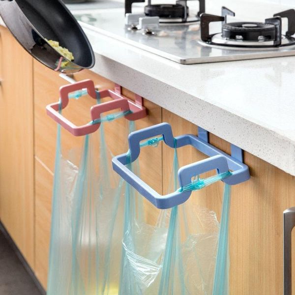 

eco-friendly kitchen door back hanging style cabinet stand trash garbage bags support holder storage baskets