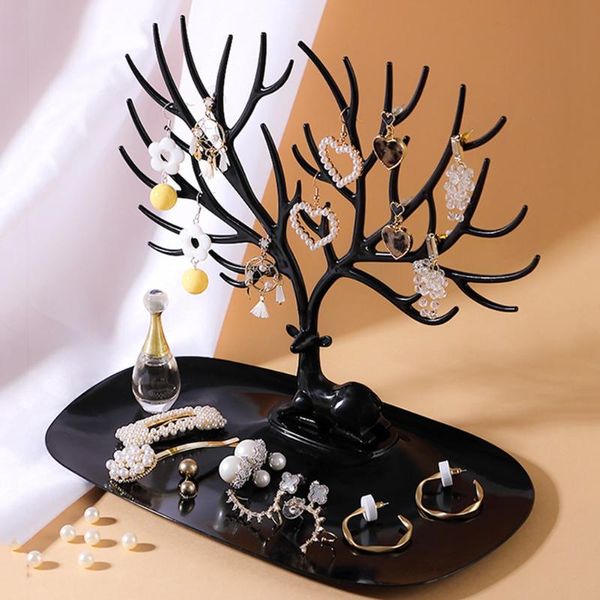 

other home decor earrings necklace ring pendant bracelet jewelry display stand tray deer tree decoration makeup storage racks organizer hold