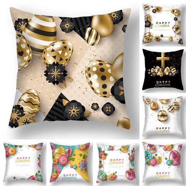

easter pattern cushion geometric print soft pillowcase festive atmospher home decor kussensloop cushion/decorative pillow