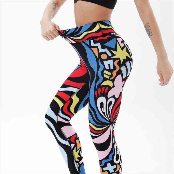 

arrival catoon colorful print workout women leggings running high waist sport mujer stretch fitness pants sports, Black