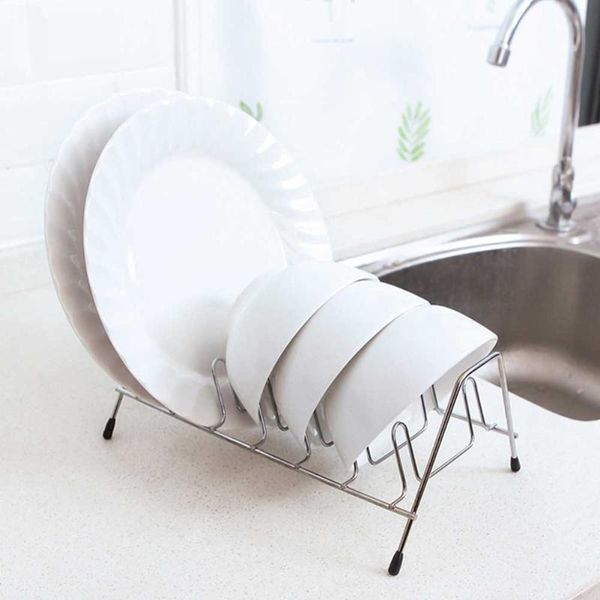 

cabinet shelf stainless steel stand organizer holder single layer bowl dish pan home pot drain rack wire storage kitchen & organization