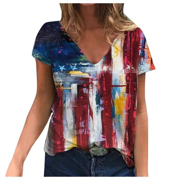 

animal striped print women tshirt harajuku female v neck short sleeve graphic tees leisure fashion aesthetic vintage 3 women's t-shirt, White