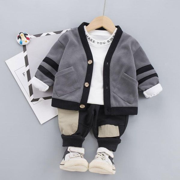 

clothing sets casual children boys clothes spring autumn toddler boy long sleeve +t-shirt+pants kids 1-4years, White