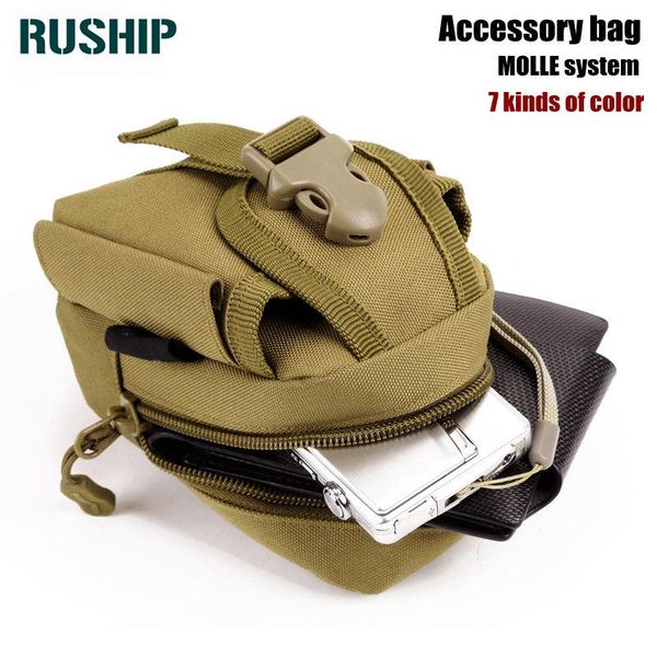 

men small bag molle pouch camouflage mini phone purse bags man military fanny pack waist utility survival ride outdoor