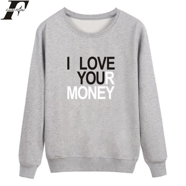 

fashion funny i love your money print men women capless sweatshirts hoodies pullover casual long sleeve harajuku sweatshirt men's &, Black