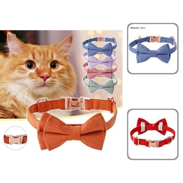 

cat collars & leads skin friendly tear resistant pet dogs cats bow-knot collar for festival
