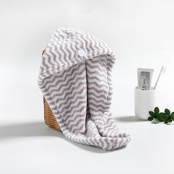 

towel super fast drying bath hair dry quick lady with button shower warp hat for girls women man