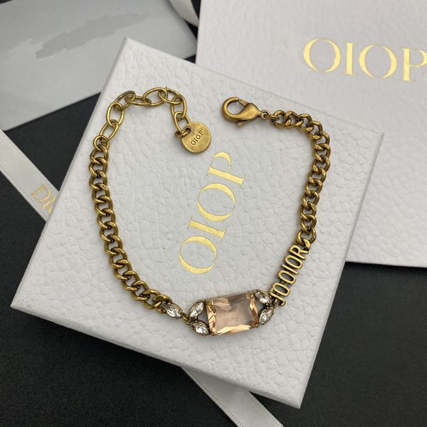 

family letter simple fashion trend net red same new bracelet brass, Black