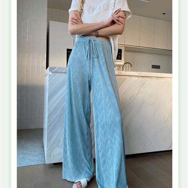 

dresses miyake fashion fold solid water ripple wide-leg pants, White