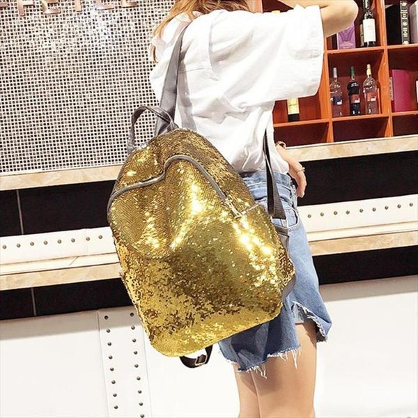 

womens bling sequins backpack teenage girls students fashion school casual travel rucksack mochila feminina d63