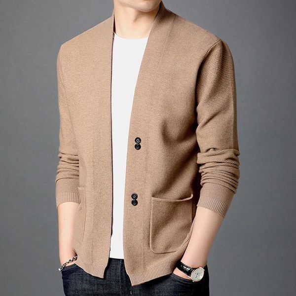 

men's sweaters autumn knit jacket business casual single-breasted sweater cardigan male fahion clothes, White;black