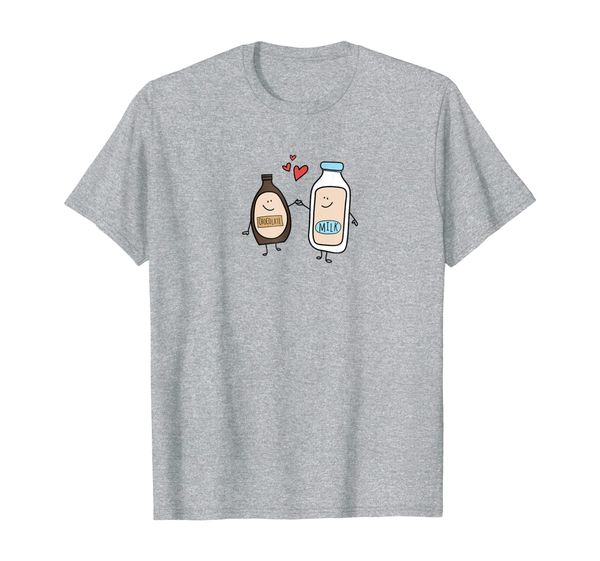 

better together love t-shirt for chocolate milk drinkers, White;black