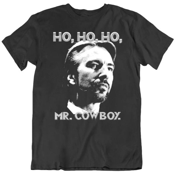

die hard christmas movie hans alan rickman fan t shirt, White;black